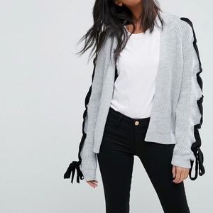 ASOS Cardigan With Cross Sleeve